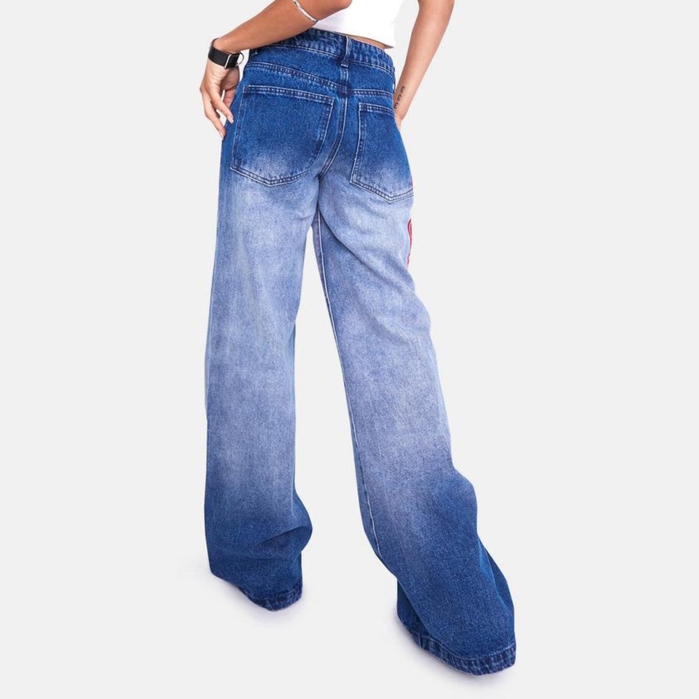 Jaded London NWOT Low Rise Skater Fit Jeans With Tattoo Placement Print - Picture 4 of 4